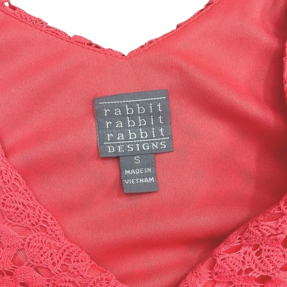 NWT Rabbit Coral Lace Overlay Full Coverage A-Line Dress sz S - Picture 3 of 11